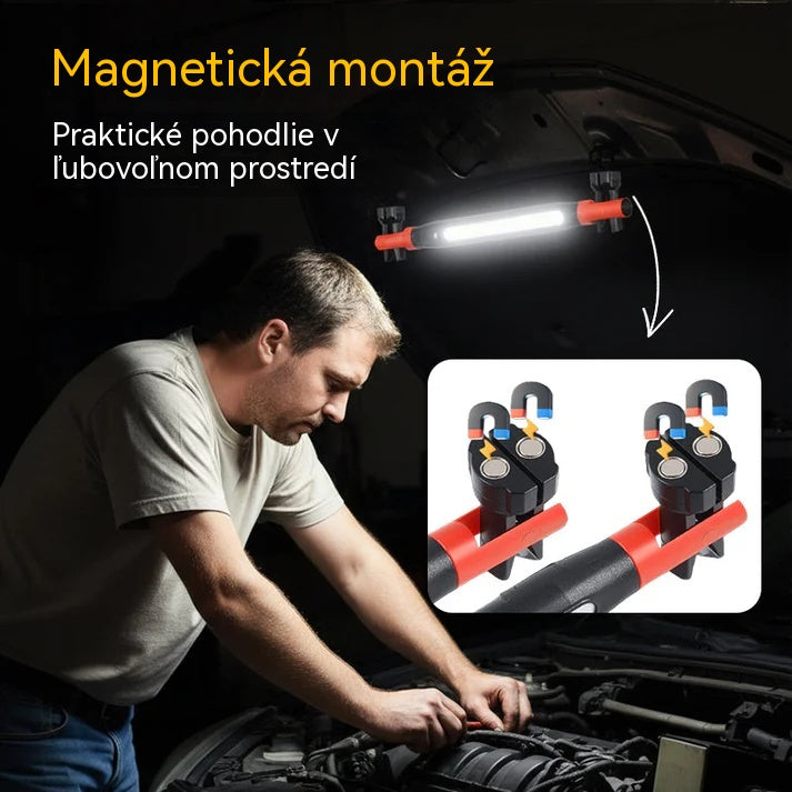 📢💡Nabíjateľné pracovné svetlo 4 v 1: Bez použitia rúk kdekoľvek.