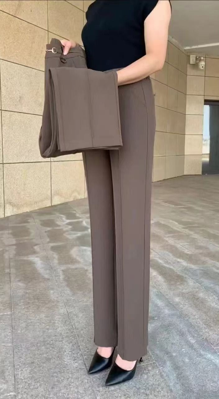【M-4XL】🔥Nowe wysokiej jakości spodnie z prostą nogawką, letnie codzienne spodnie outdoorowe, proste, dopasowane spodnie z wysokim stanem