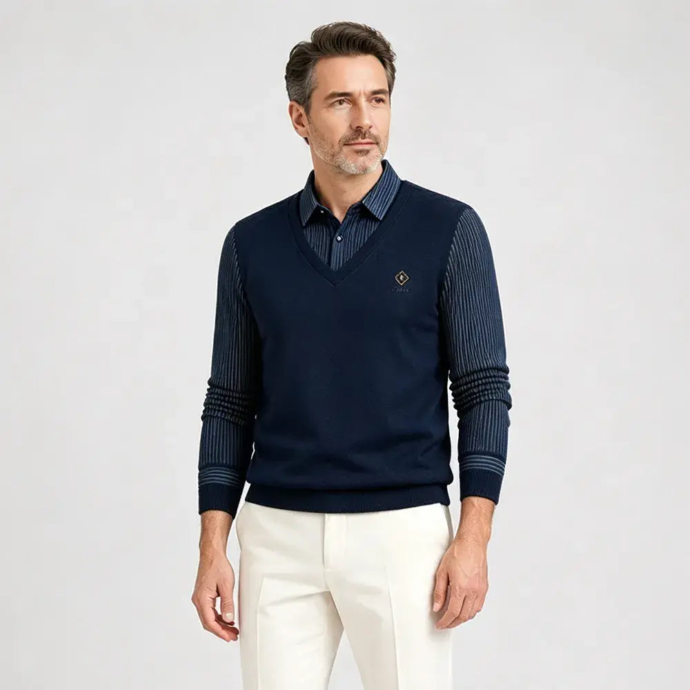 👔🔥【M-4XL】Nové pánske zimné polo tričko s golierom a flísovou podšívkou vo veľkých veľkostiach.