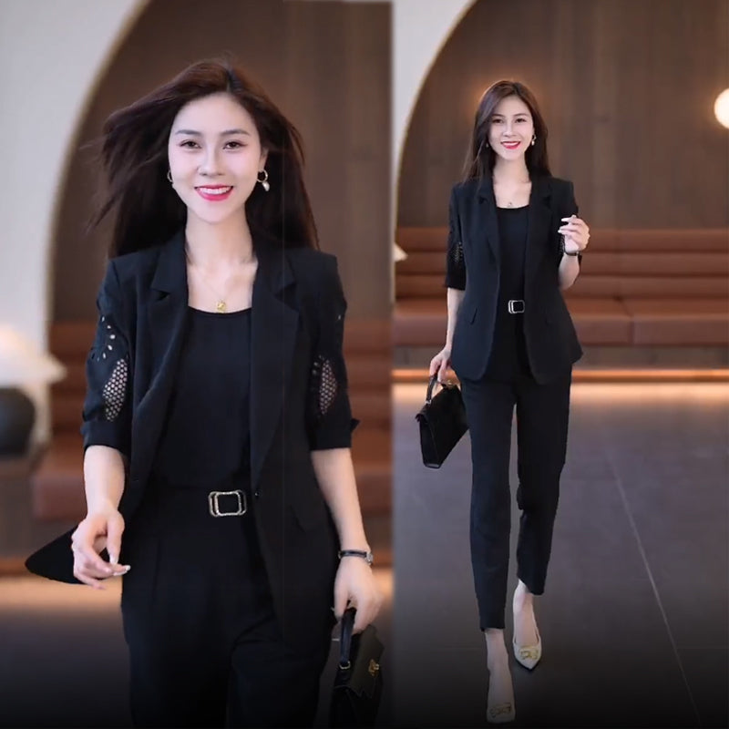 šćJachetÄ+VestÄ+PantalonićSet de trei piese, costum casual nou la modÄ 2025