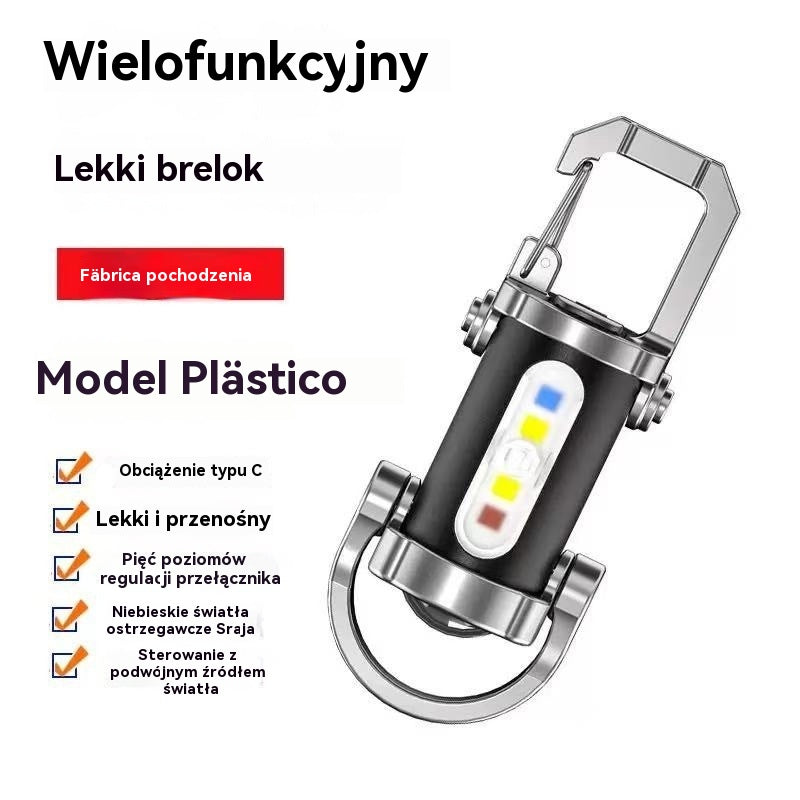🔥【Kup jeden, a drugi dostaniesz gratis】🔥 Miniaturowa wodoodporna latarka na klucze o bardzo dużej jasności 1200 lm