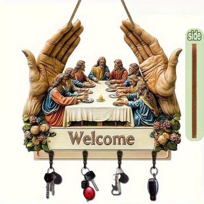 🎁✝️Wielofunkcyjny drewniany brelok z motywem komunijnym