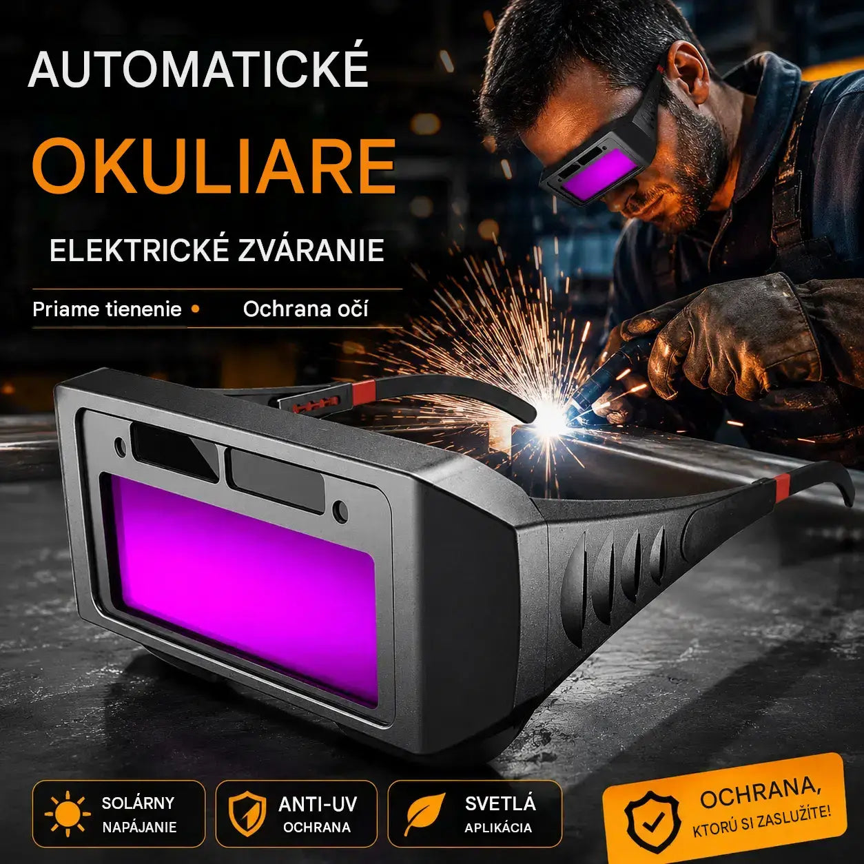 1 sada 23 eur 👓🧐 Automaticky nastaviteľné zváračské okuliare s napätím