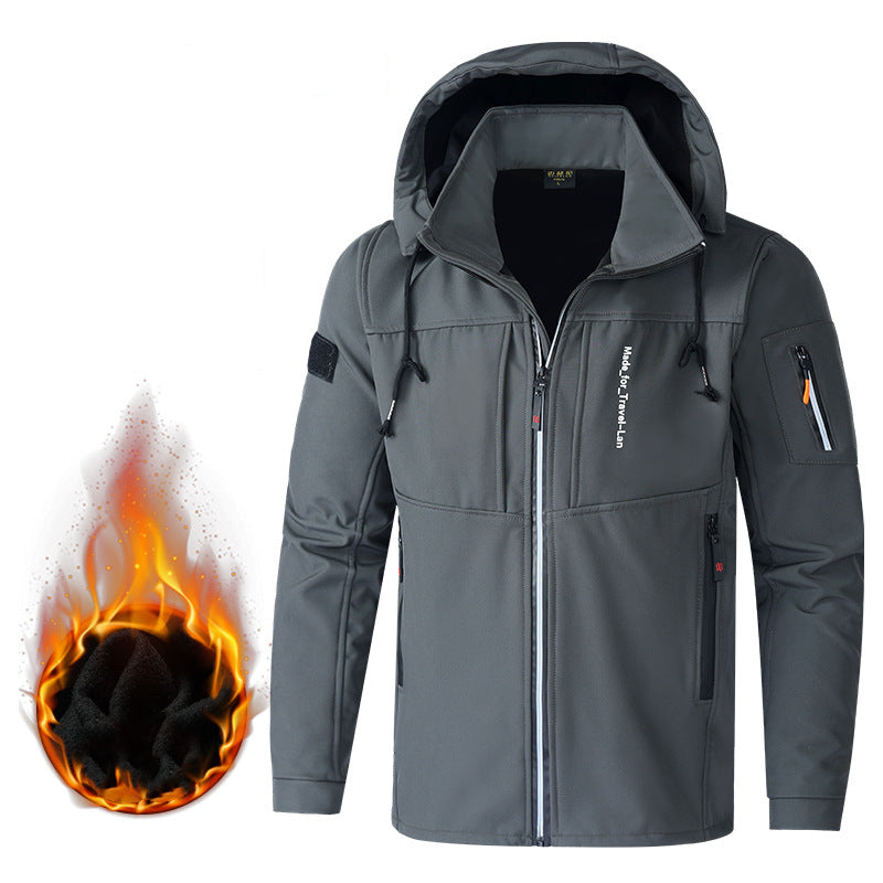 š„ ćOferta por tiempo limitado -50%ćNueva chaqueta con capucha de hombre, gruesa y cĆ”lida, otoƱo-invierno