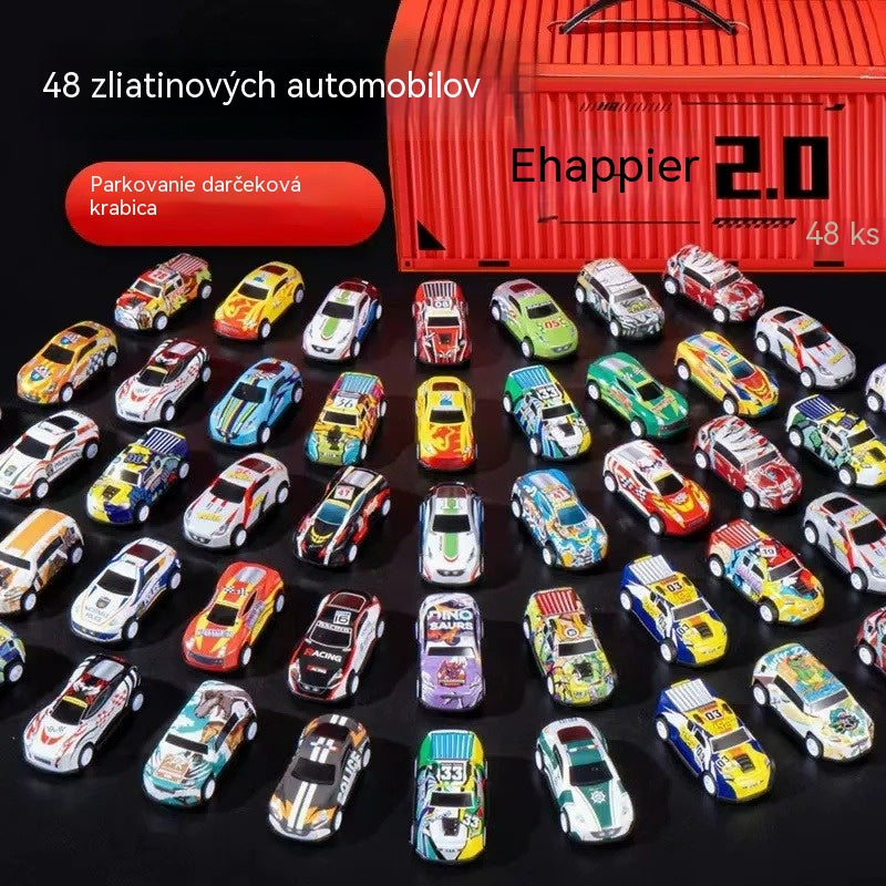 🎁【Časovo obmedzená zľava】Najpredávanejšie odnímateľné mini autíčka so vstavanou garážou【Sada 48 kusov】