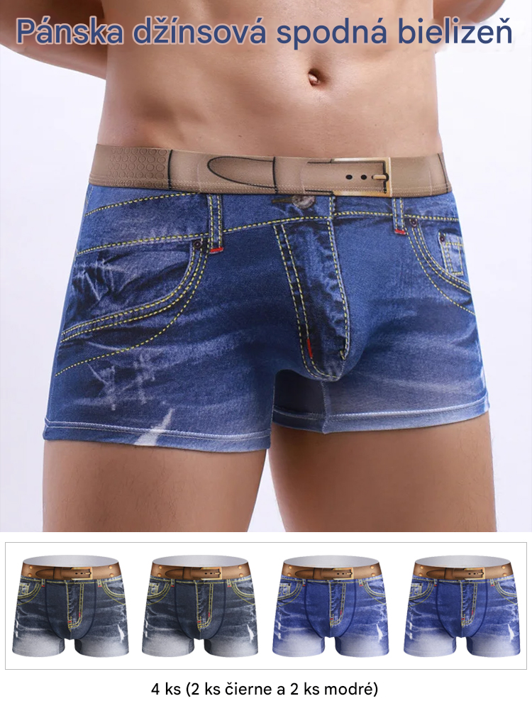 🩳50% OFF【4 kusy】Pánske priedušné bavlnené boxerky