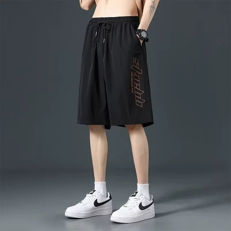 🩳❄️【M-5XL】Най-продавани мъжки спортни, бързосъхнещи капри шорти Ice Silk