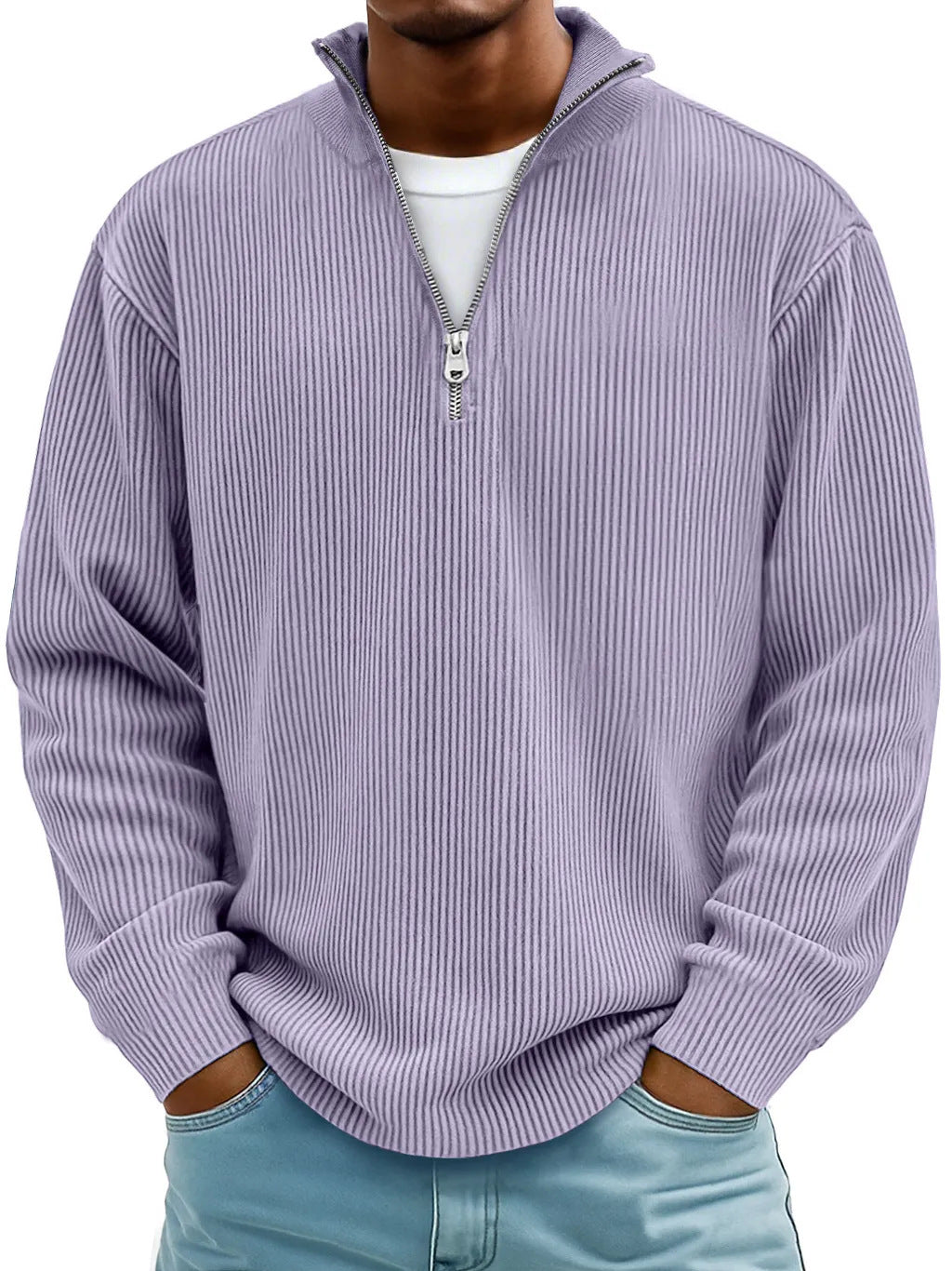 đ„ăS-5XLăNueva sudadera de hombre con cuello alto, otoño/invierno 2026