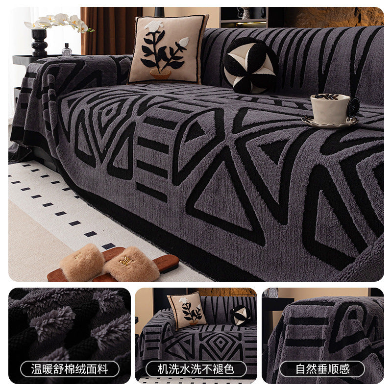 🛋️Oferta especial de Navidad para madrugadores:🎉 funda de sofá suave y antideslizante de felpa🍂【180*150cm】