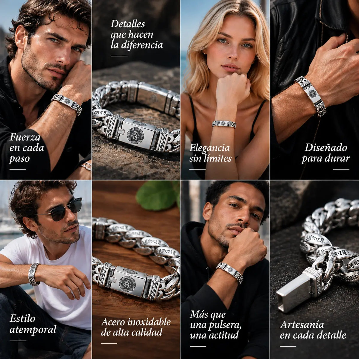 ⌚🕉️ Pánsky náramok vo vintage štýle s témou „Mier“ a šesťslabičnou mantrou – obe sú zmysluplné a zároveň zdôrazňujú individualitu.