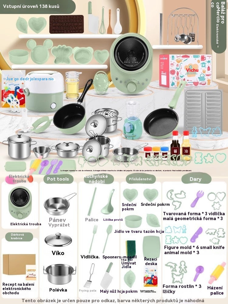 🎁【Nejlepší dárek pro děti】👨🍳 Mini dětská kuchyňská hračka, vařitelná a jedlá