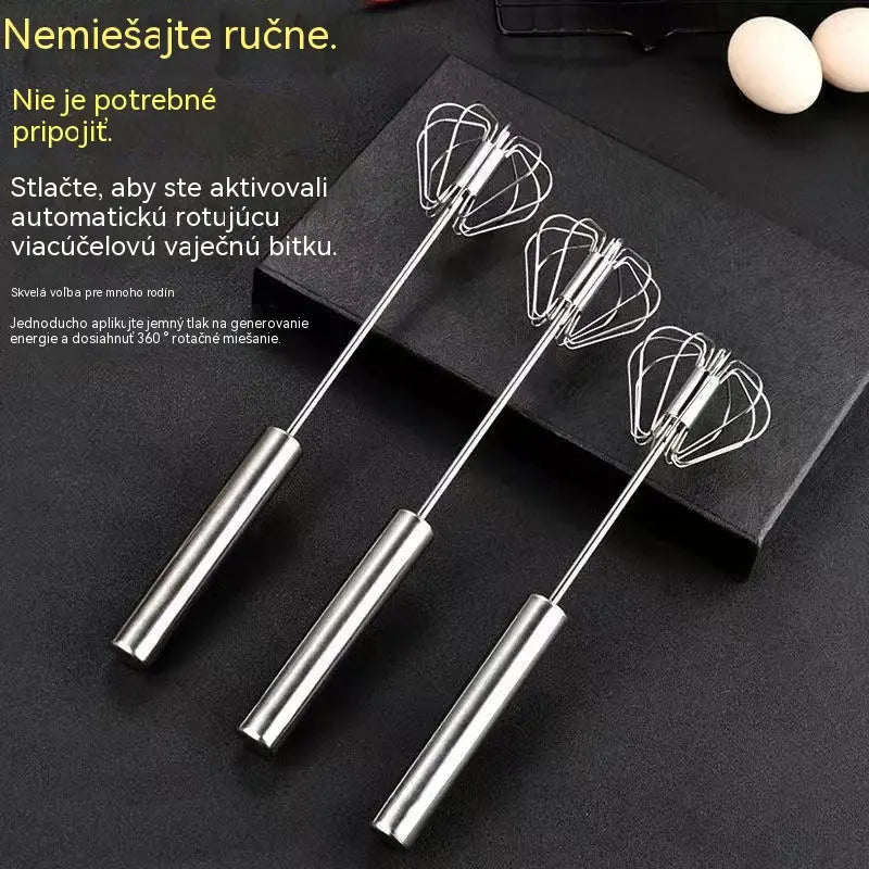 🥚 KÚPTE 2, DOSTANETE 1 ZADARMO! 🔥 Poloautomatický ručný šľahač vajec z nehrdzavejúcej ocele – rýchly a odolný – ideálny na vajcia, cesto alebo smotanu – hladké šľahanie bez námahy 🍳
