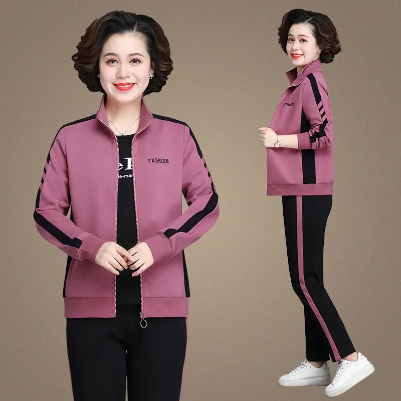 🔥【50% zniżki】🔥【M-5XL】【Kurtka + Spodnie】😍 Nowy jesienny codzienny zestaw sportowy, duży rozmiar