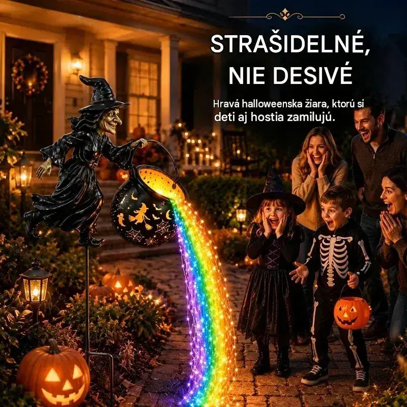 🧙♀️🎃 Záhradné svetlo Čarodejnícky kotol s LED svetlami – Úžasná vonkajšia dekorácia 🔮✨