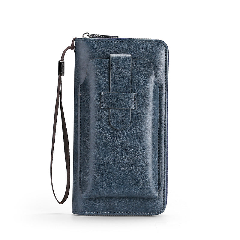 💼🔥Cartera multifuncional para hombre, hecha a mano en cuero genuino, estilo totalmente nuevo.