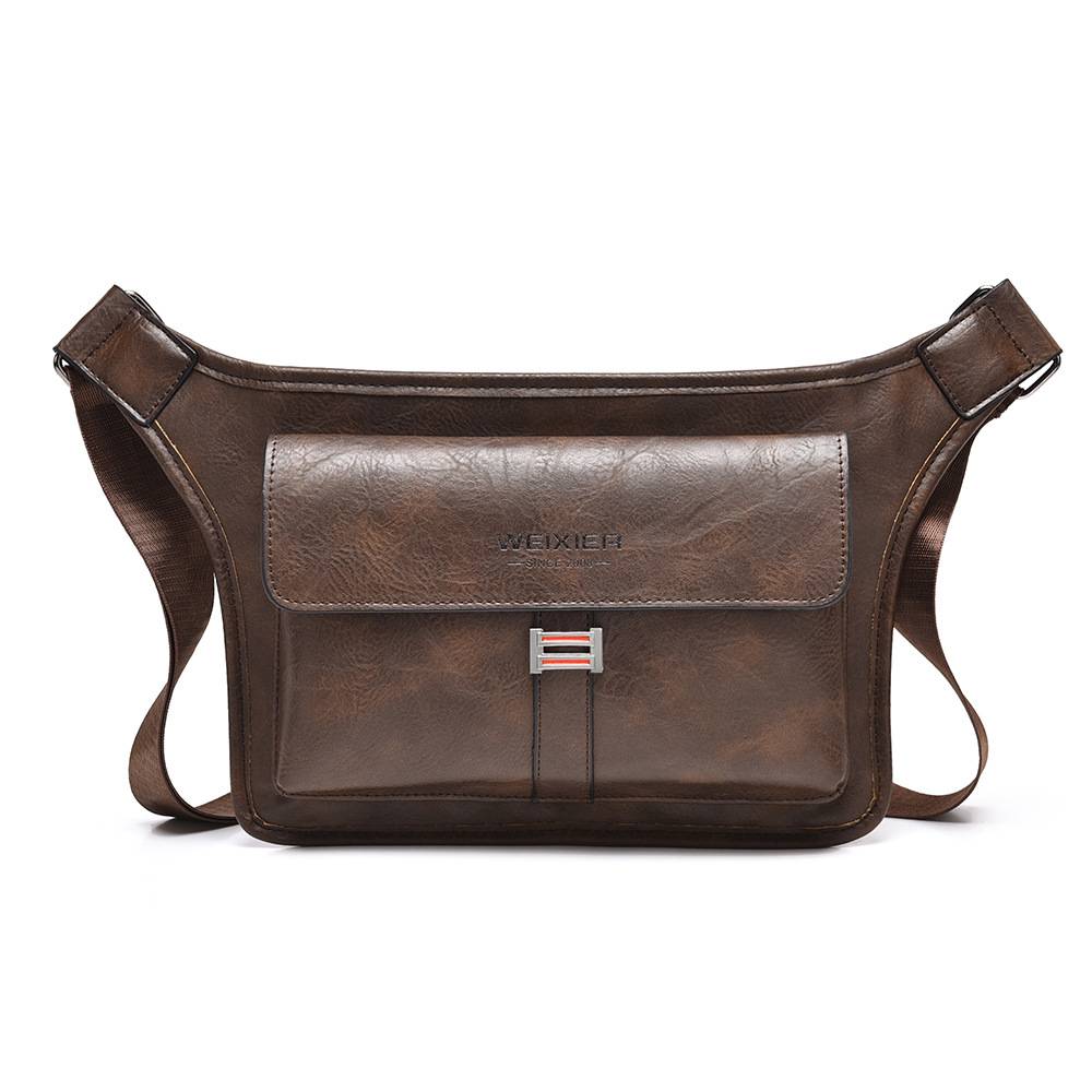 🎁Bolso bandolera sencillo, impermeable y de gran capacidad, de piel sintética PU portátil de alta gama.