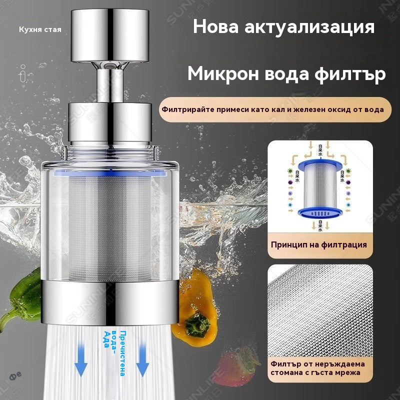 🔥💦 【Купи 1 и вземи 1 безплатно】 Универсален аератор с филтър с интерфейс от неръждаема стомана