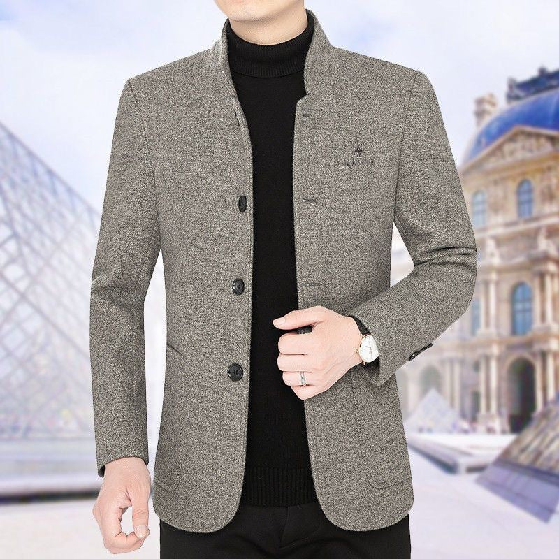 š„ ćDescuento por tiempo limitado -50%ćNueva chaqueta casual de hombre con solapa y forro de lana para otoƱo e invierno