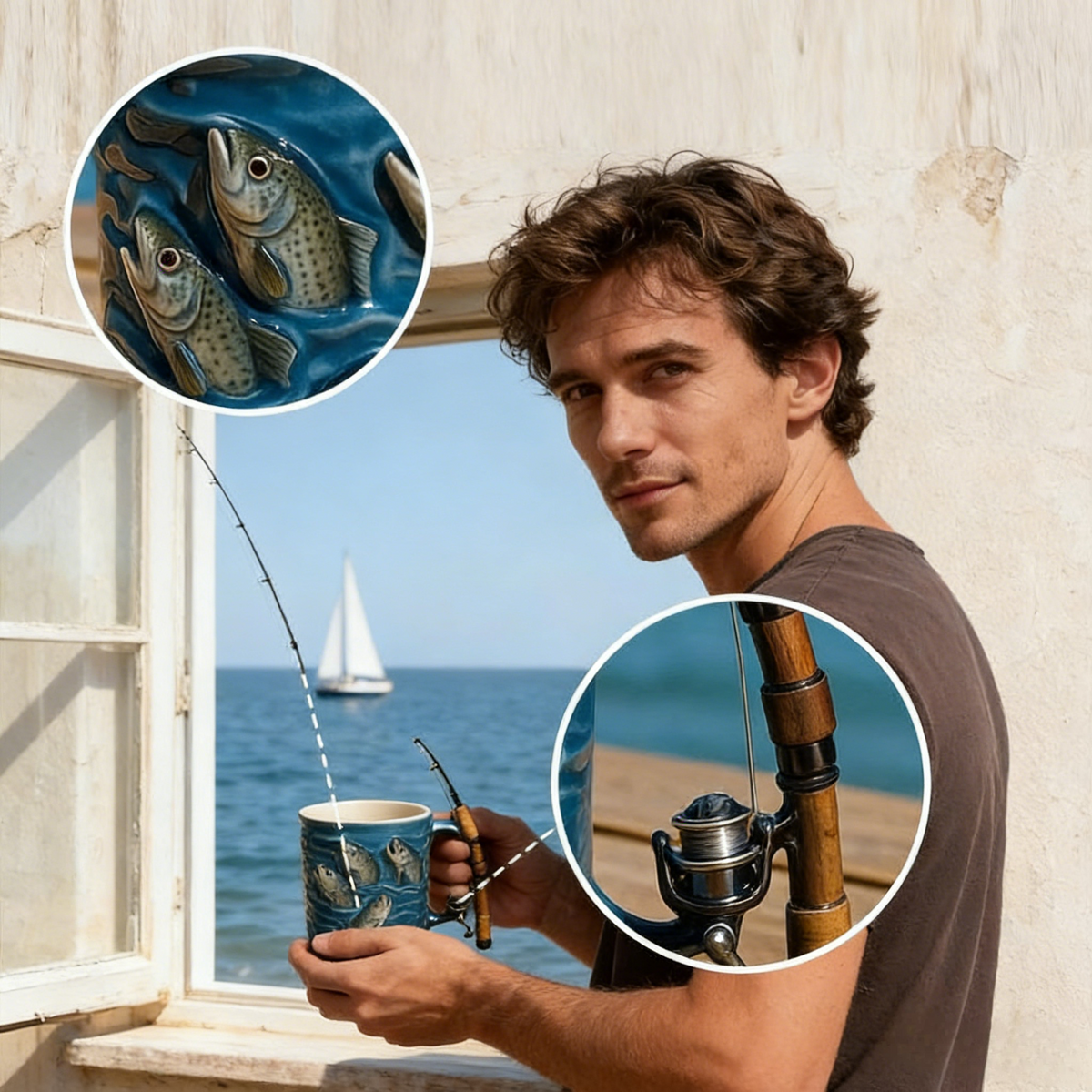 🎣☕Nowy kubek wędkarski. Kreatywny kubek z żywicy, specjalnie zaprojektowany dla miłośników wędkarstwa.