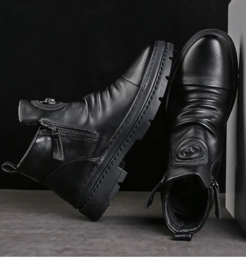 ⏳🔥Descuento del 20 %🔥Nuevos modelos de otoño e invierno 【39-44】 nuevas botas de piel para hombre, piel de vacuno de alta calidad, hechas a mano.