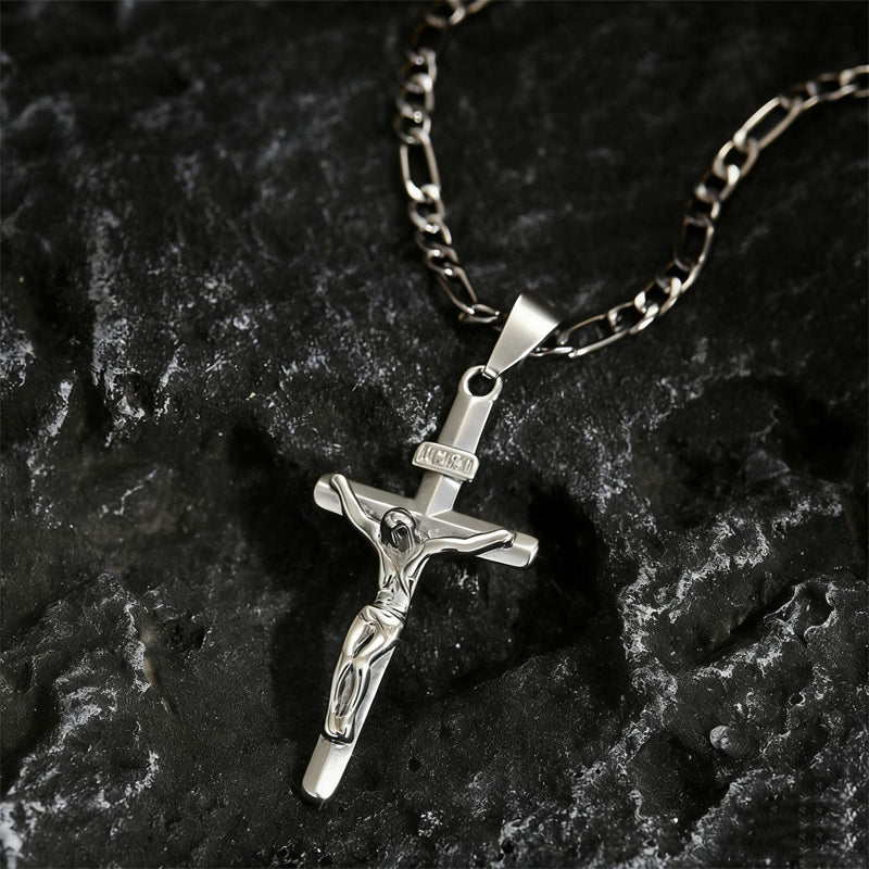 ✨ Collar colgante de cruz de Jesús de alta calidad, símbolo de fe – cómodo de llevar, sin decoloración ✨