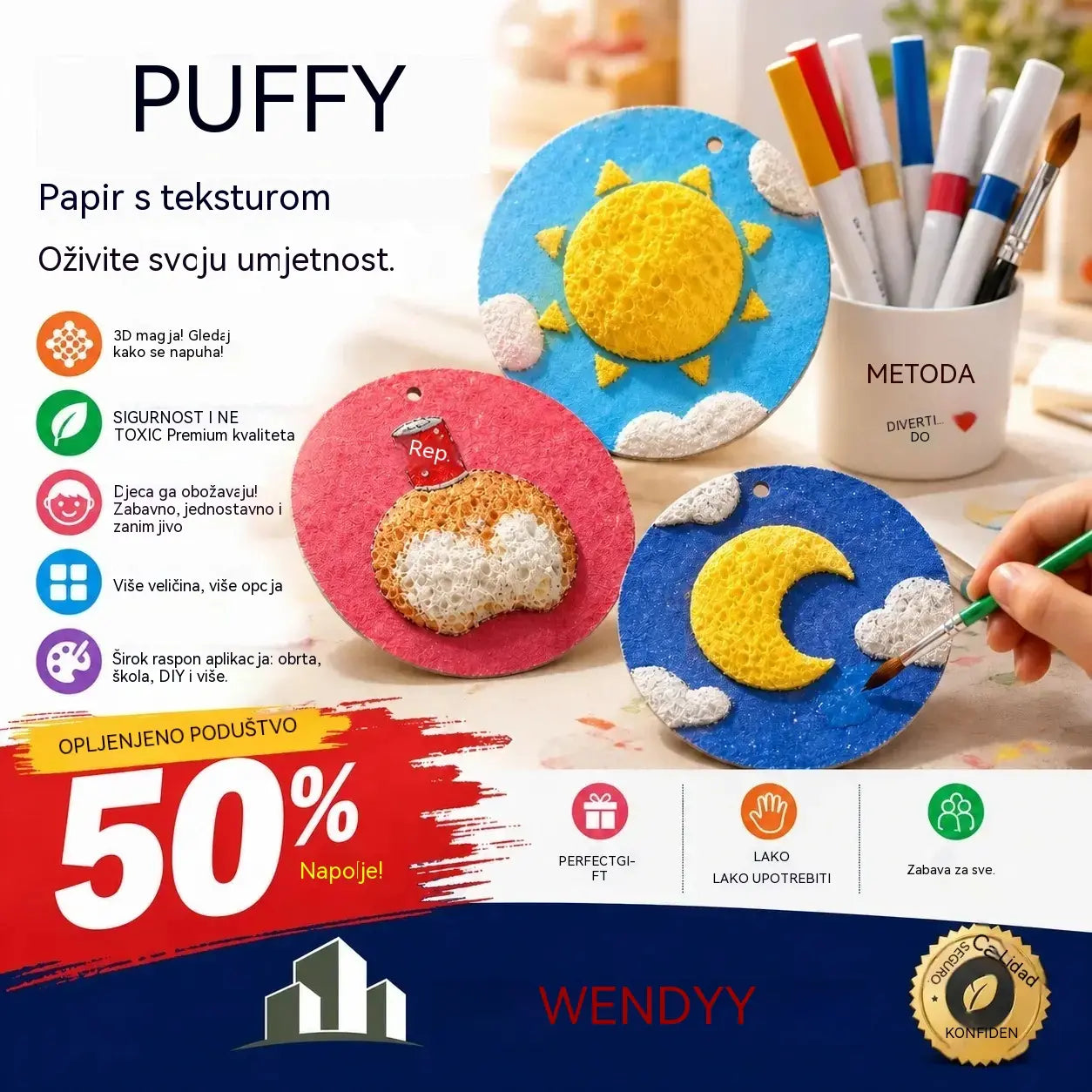 🎄Posebna ponuda iznenađenja! 🔮Savladajte čaroliju crtanja! 👩🎨Papir za crtanje s teksturom pjene🎁
