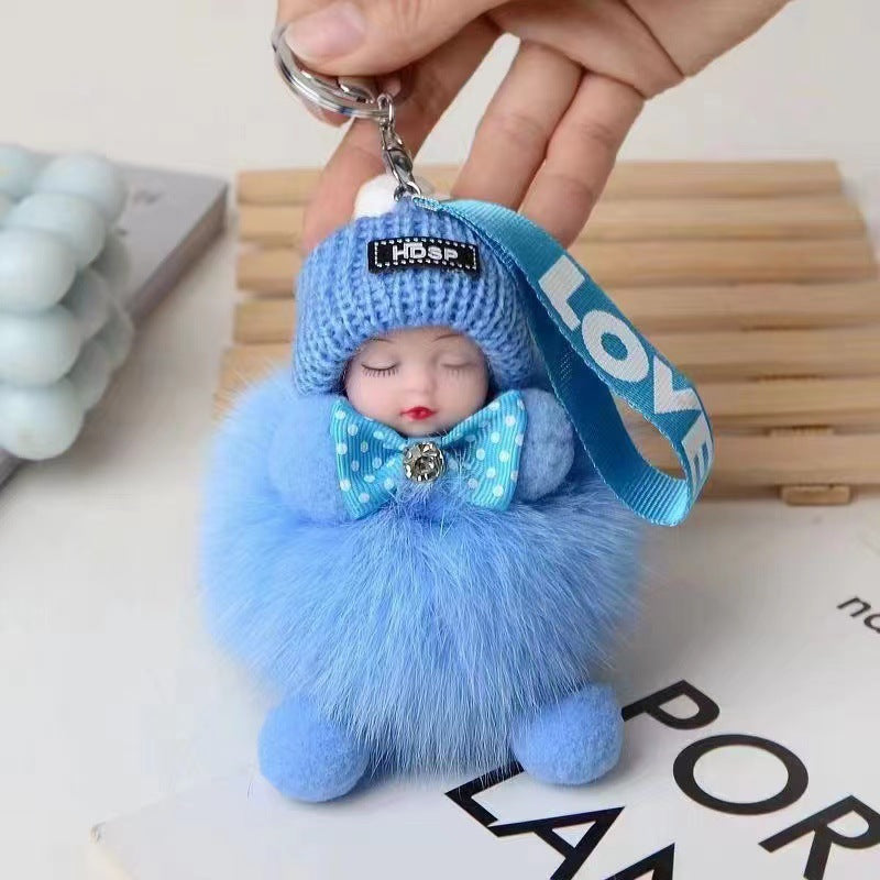 🧸🔥【Купи 1 и вземи 1 безплатно】Сладка висулка за кола със спяща кукла, плюшен анимационен ключодържател.