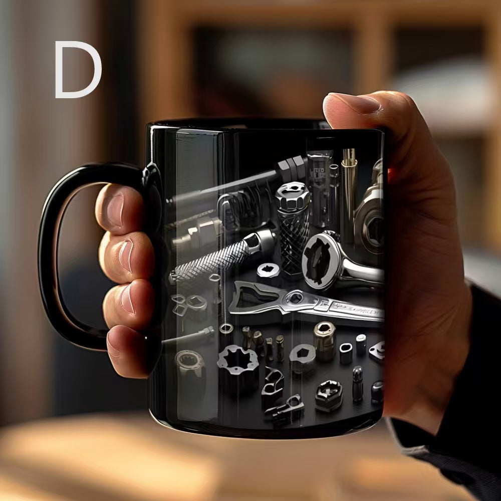 🔥☕【¡Último día! Compra 1 y llévate 1 gratis】Nueva taza de cerámica con diseño de herramientas para mecánicos