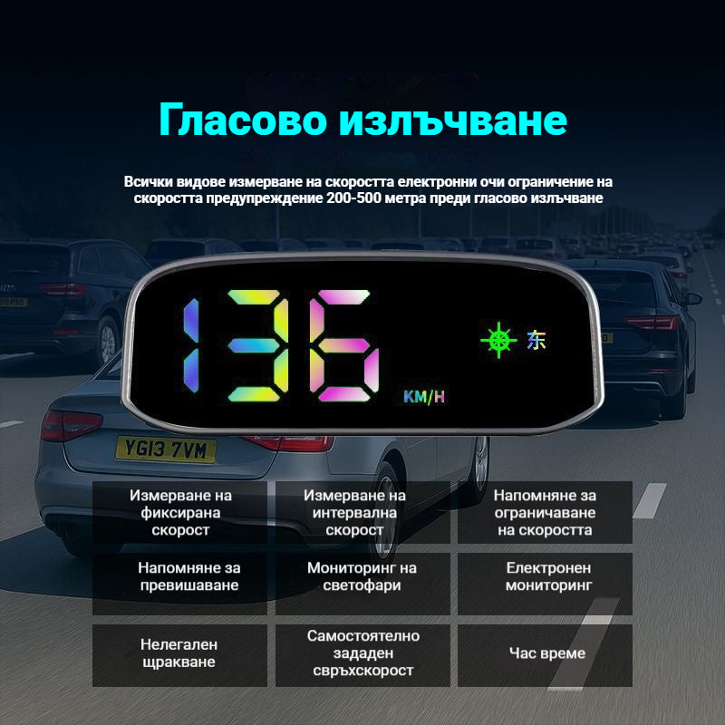 🚗Solarowy wyświetlacz prędkościomierza samochodowego