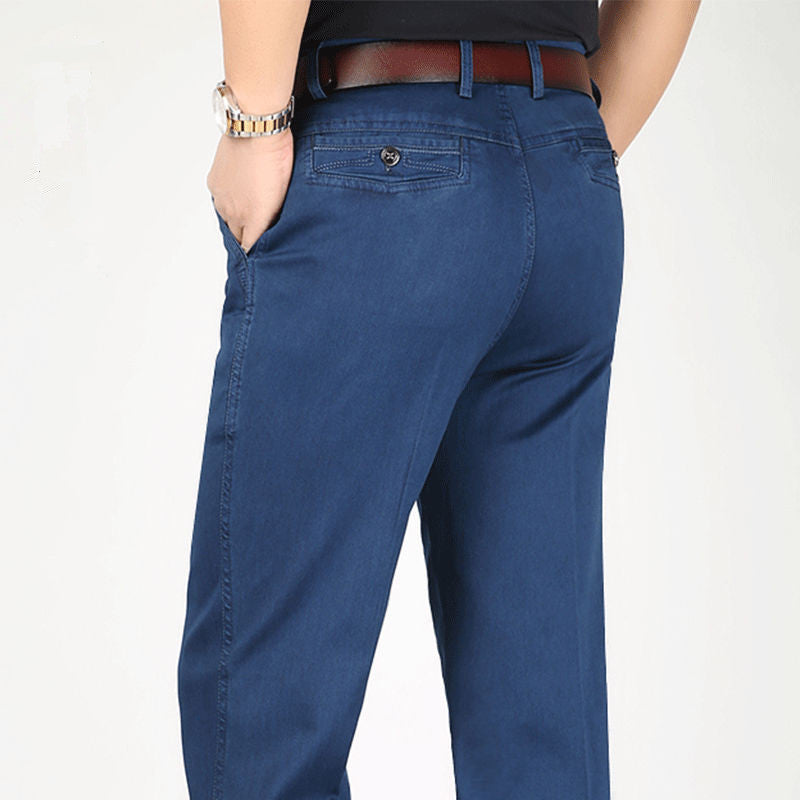 👖【50% DE DESCUENTO】👖 Nuevos jeans de cintura alta para hombre, tallas grandes, colección 2026
