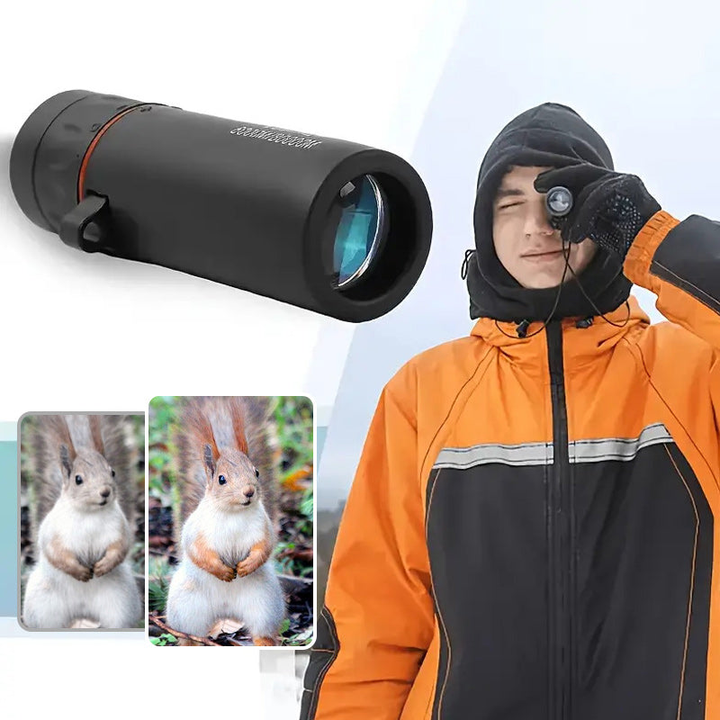 Prenosný vonkajší monokulárny ďalekohľad – 30 × 25 s vysokým rozlíšením a adaptérom na smartfón, ideálny na dobrodružstvá.