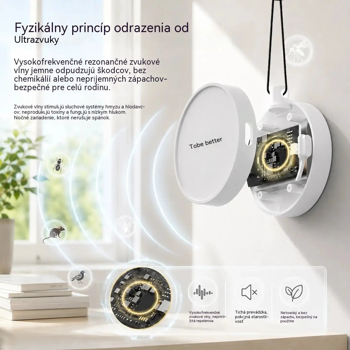 🔥 2 kusy za 22 €🐦 Prenosný ultrazvukový odpudzovač vtákov | Automatický odpudzovač holubov, ideálny na balkóny, záhrady a vonkajšie priestory