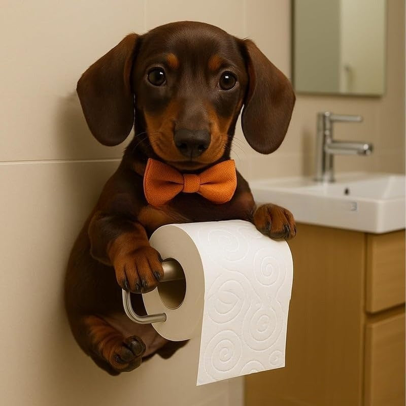 🐕🔥【Descuento del 50%】Porta rollo de papel higiénico con diseño de perrito, ¡en venta caliente!