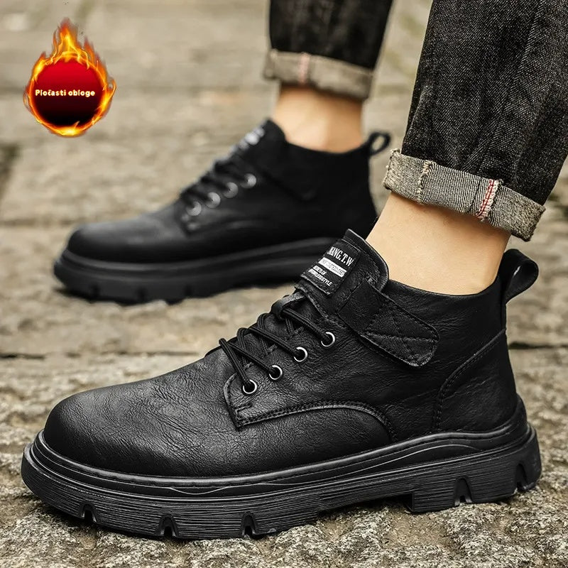 🔥👞【Ograničeni popust 50%】2025 Nove muške cipele s flis podstavom i debelim potplatom za povećanje visine