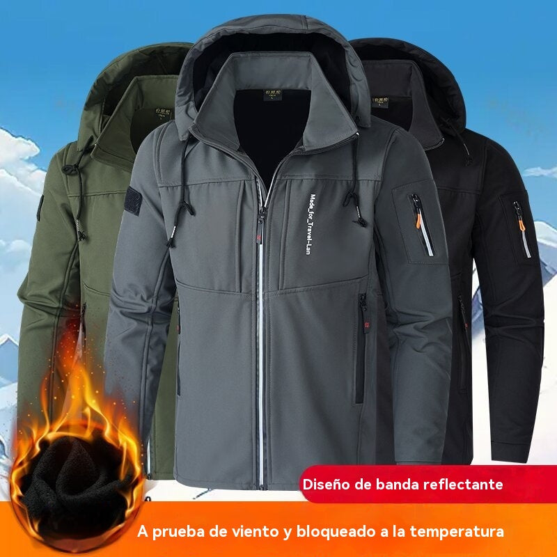 🔥 【Oferta por tiempo limitado -50%】Nueva chaqueta con capucha de hombre, gruesa y cálida, otoño-invierno