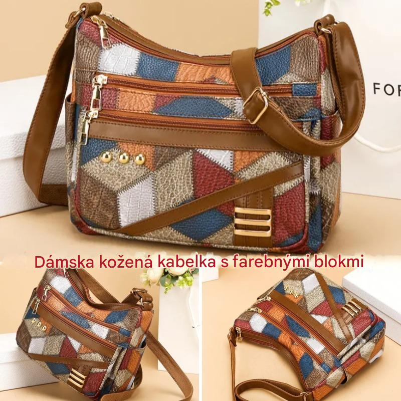 👜🔥 【Posledný deň, časovo obmedzená 50 % zľava】 Nová módna dámska kabelka cez rameno z mäkkého PU v kombinovaných farbách