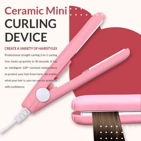 [30% OFF]🔥🔥Mini clemă de îndreptare ceramică cu ioni negativi - Ondulează/îndreaptă rapid părul fără să-l deterioreze.