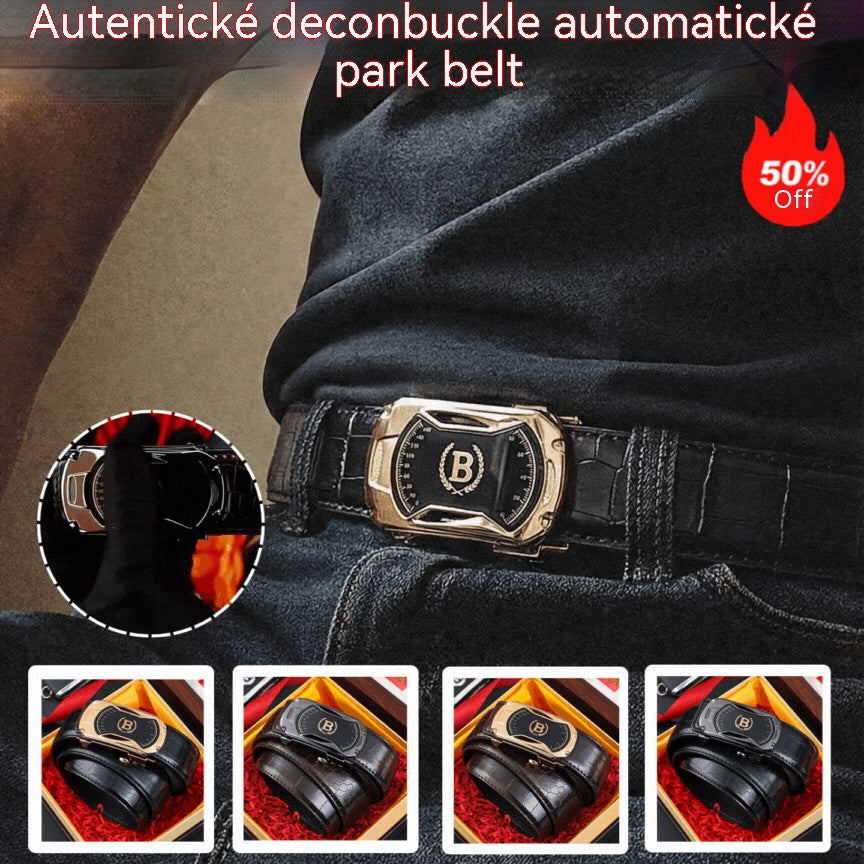 🔥【50% zľava】Nový pánsky opasok z pravej kože s automatickou prackou