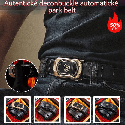 🔥【50% zľava】Nový pánsky opasok z pravej kože s automatickou prackou
