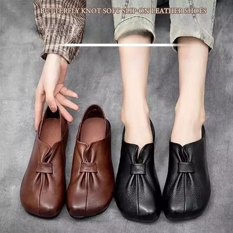 👡😘Reduceri de sezon, -50%【35-42】Pantofi de damă din piele moale cu talpă moale, noi, 2025