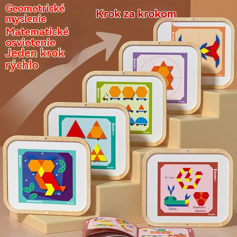 🔥【Zľava -50%】Nová magnetická drevená tangramová skladačka, detská edukatívna hračka na rozvoj myslenia.