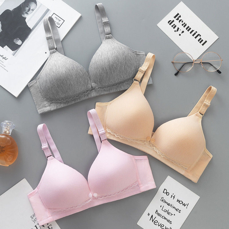 🥰 (3 броя) Сутиен с отваряне отпред👙 Тънък, с повдигащ ефект, против увисване