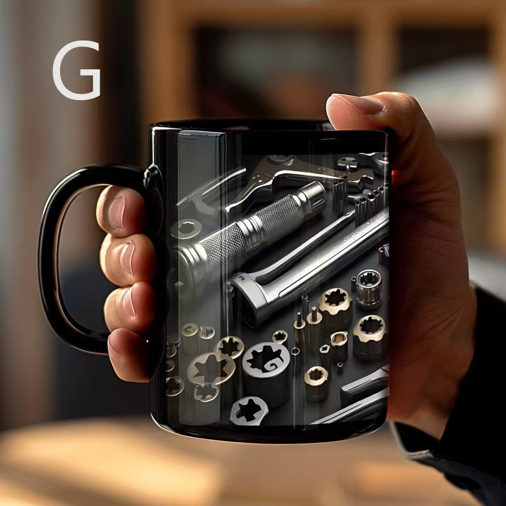 🔥☕【¡Último día! Compra 1 y llévate 1 gratis】Nueva taza de cerámica con diseño de herramientas para mecánicos