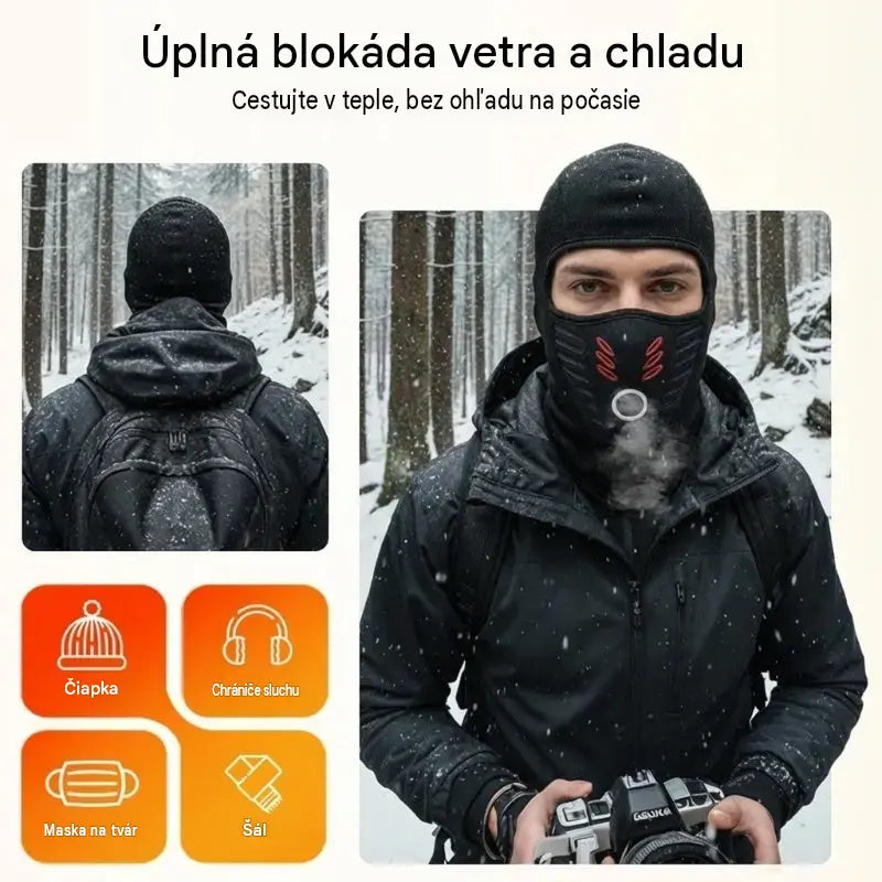 ❄️ Celotvárová termomaska na zimu, cyklistiku a lyžovanie