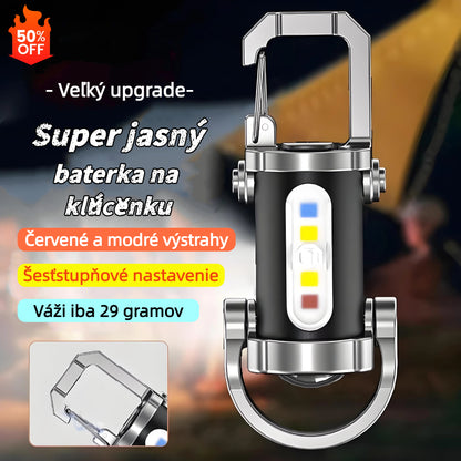 🔥【Kúpiš jeden, druhý dostaneš zadarmo】🔥 Mini vodeodolná kľúčenková baterka s ultra vysokým jasom 1200 lm
