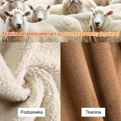 🥼🔥【Περιορισμένη προσφορά 50%】💖[S-5XL] Νέο μοντέρνο, ζεστό γυναικείο μπουφάν με κουκούλα, σουέτ και μάλλινη επένδυση, του 2025
