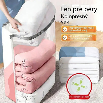 🧳 5 položiek len za 23 € 💨 Veľké stlačiteľné vákuové úložné vrecká: Nie je potrebné žiadne vzduchové čerpadlo, nepriepustné, ideálne na úsporu miesta v kufri a doma ✈️