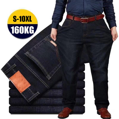 👖😎【50% zľava🔥】【S-10XL】😍 Pánske strečové džínsy pre väčšie veľkosti, ležérne nohavice so širokými nohavicami, nosnosť nad 160 kg
