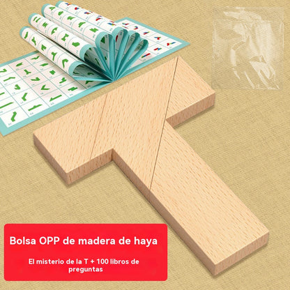 💕🎭Juguete rompecabezas tangram versátil en forma de T