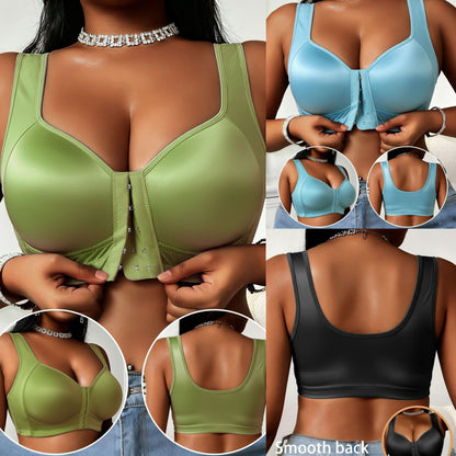 😍👙【Opakowanie 3 sztuk】【40-100 kg】Biustonosz damski bez fiszbin z zapięciem z przodu
